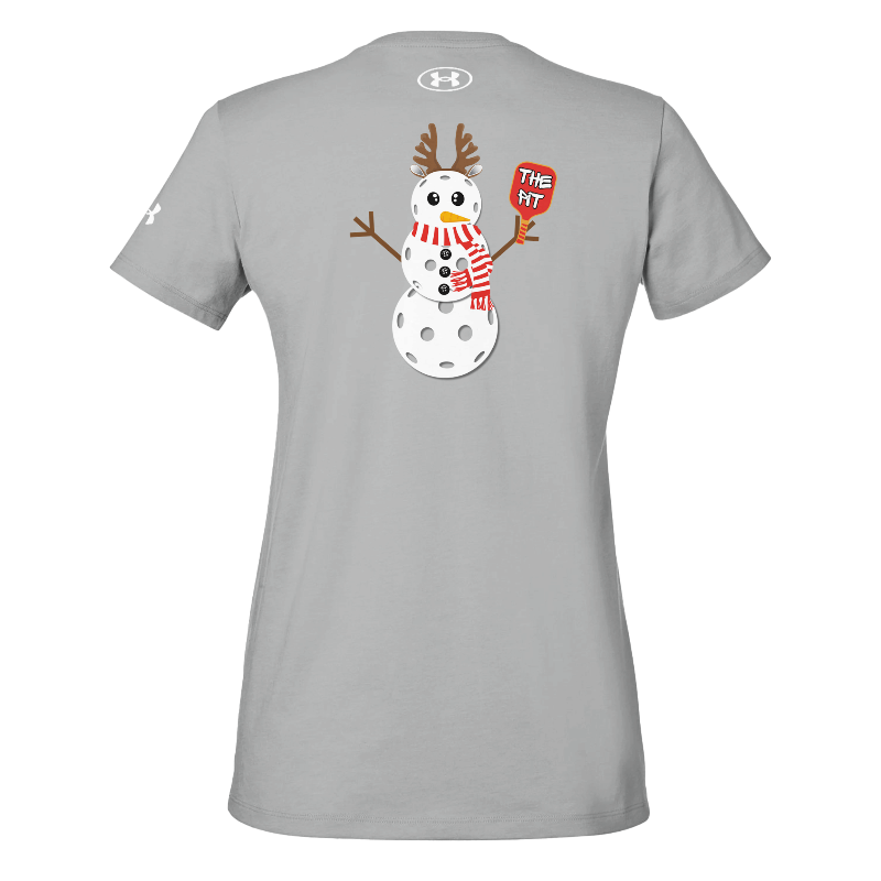 The Pit Pickleball Snowman Under ArmourⓇ Women's Athletic T-Shirt | Grey