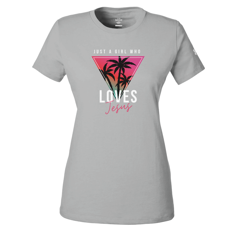 Just a Girl that Loves Jesus Under ArmourⓇ Women's Athletic Crewneck T-Shirt | Grey