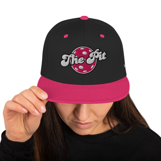 The Pit Snapback Hat | Black and Pink