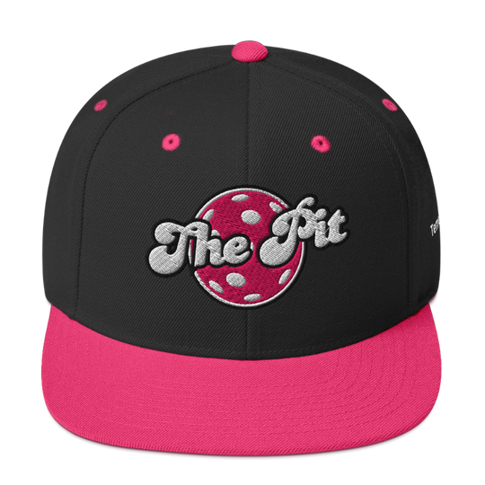 The Pit Snapback Hat | Black and Pink