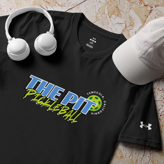 The Pit Pickleball | Temecula Pickleball Shirt | Under ArmourⓇ Athletic T-Shirt | Black