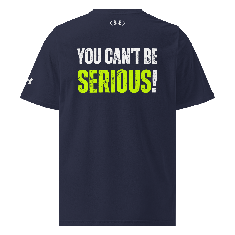 Was That Out? Men's Pickleball Athletic T-Shirt | Back | Navy