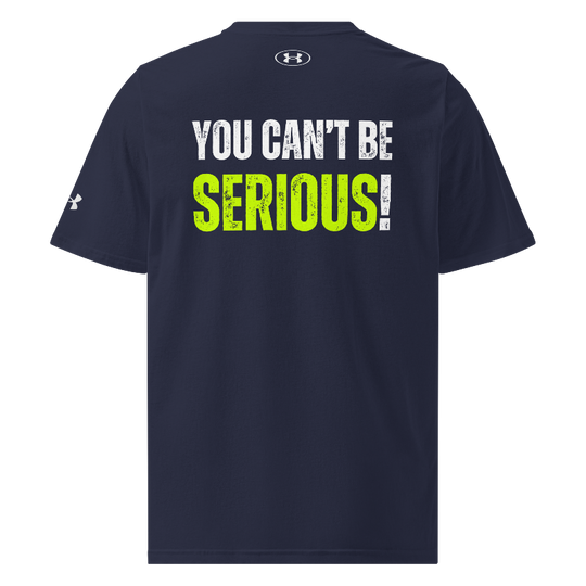 Was That Out? Men's Pickleball Athletic T-Shirt | Back | Navy