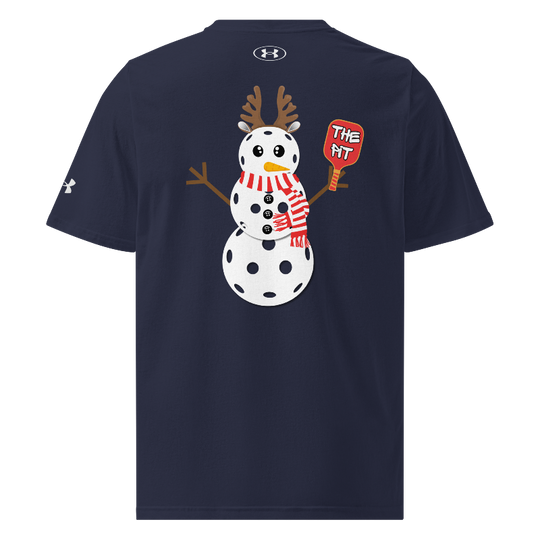 The Pit Pickleball Snowman Under ArmourⓇ Athletic T-Shirt | Navy Back
