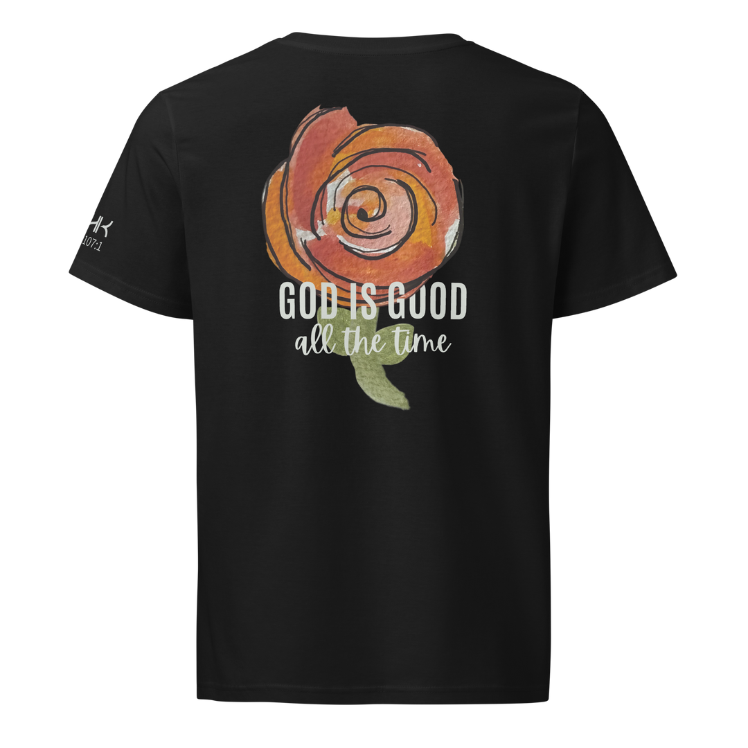 God is Good Women's Organic Mid-Light T-Shirt | Black