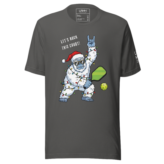 Pickleballin' Holiday Yeti T-Shirt | Grey