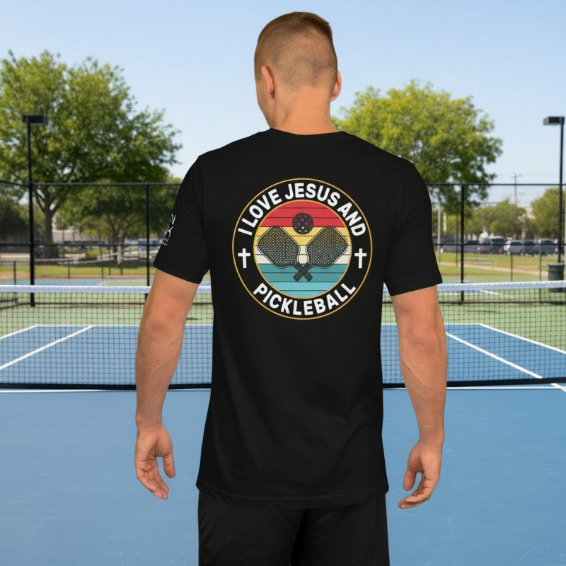 I Love Jesus and Pickleball T-Shirt | Black