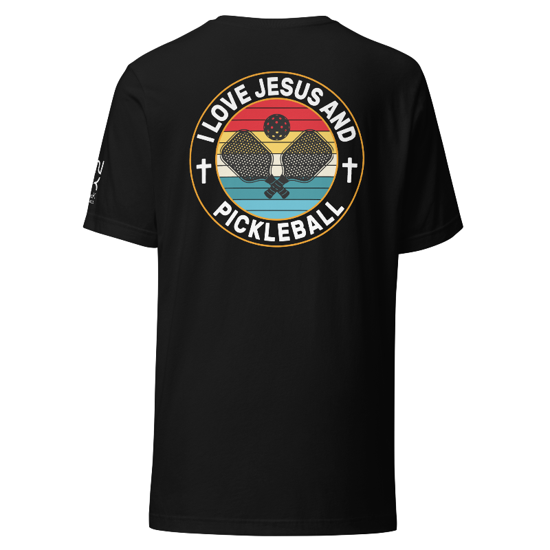 I Love Jesus and Pickleball T-Shirt | Black