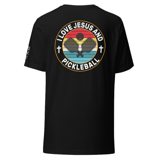 I Love Jesus and Pickleball T-Shirt | Black