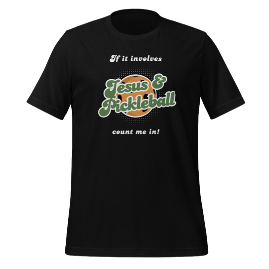Jesus and Pickleball Women's T-Shirt | Black