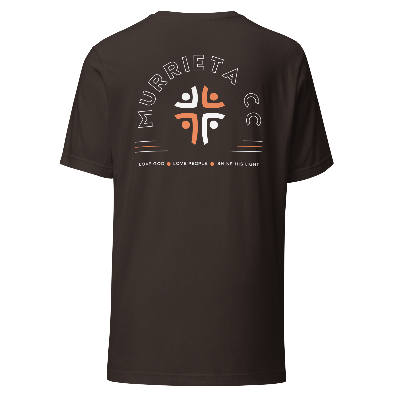 Murrieta CC Love God Love People Shine His Light T-Shirt - Brown