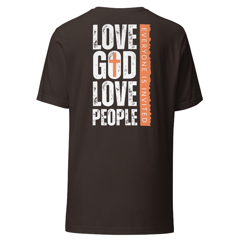 Love God Love People T-Shirt | Brown