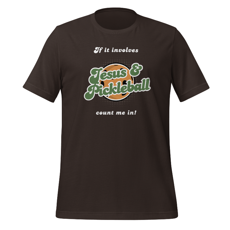 Jesus and Pickleball Women's T-Shirt | Brown