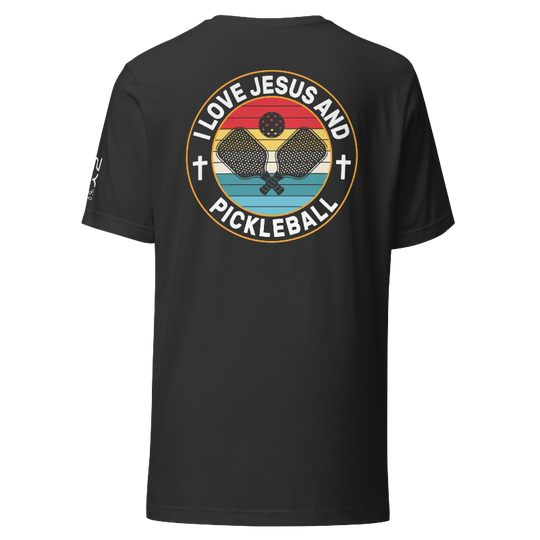 I Love Jesus and Pickleball T-Shirt | Grey