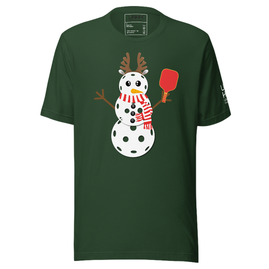 Snowman Pickleball Cotton Tee | Green