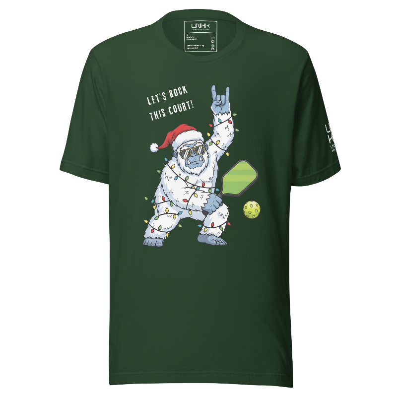 Pickleballin' Holiday Yeti T-Shirt | Green