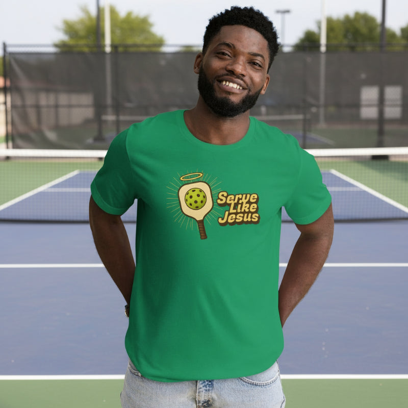 Serve Like Jesus Pickleball Tee | Green