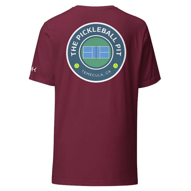 The Pickleball Pit Temecula T-Shirt | Maroon