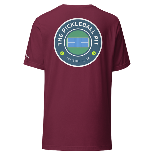 The Pickleball Pit Temecula T-Shirt | Maroon