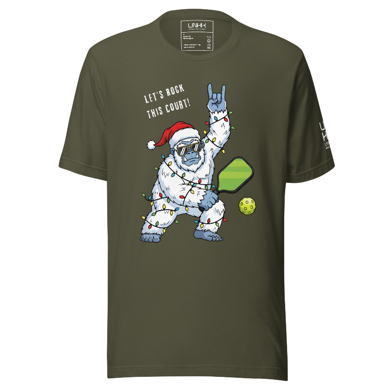 Pickleballin' Holiday Yeti T-Shirt | Green