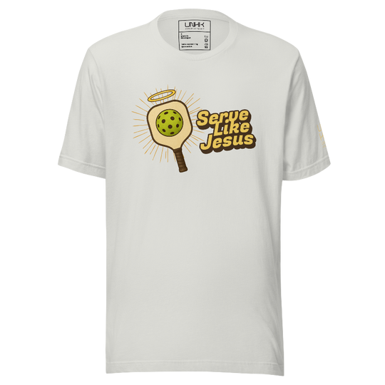 Serve Like Jesus Pickleball Tee | Gray