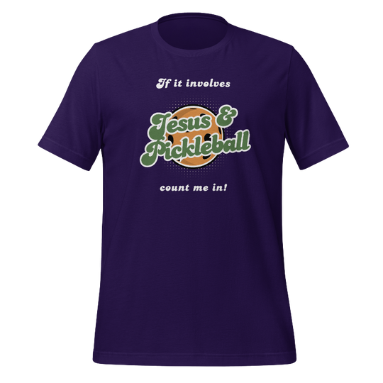 Jesus and Pickleball Women's T-Shirt | Purple