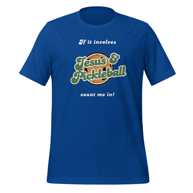 Jesus and Pickleball Women's T-Shirt | Blue