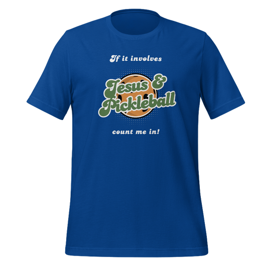 Jesus and Pickleball Women's T-Shirt | Blue