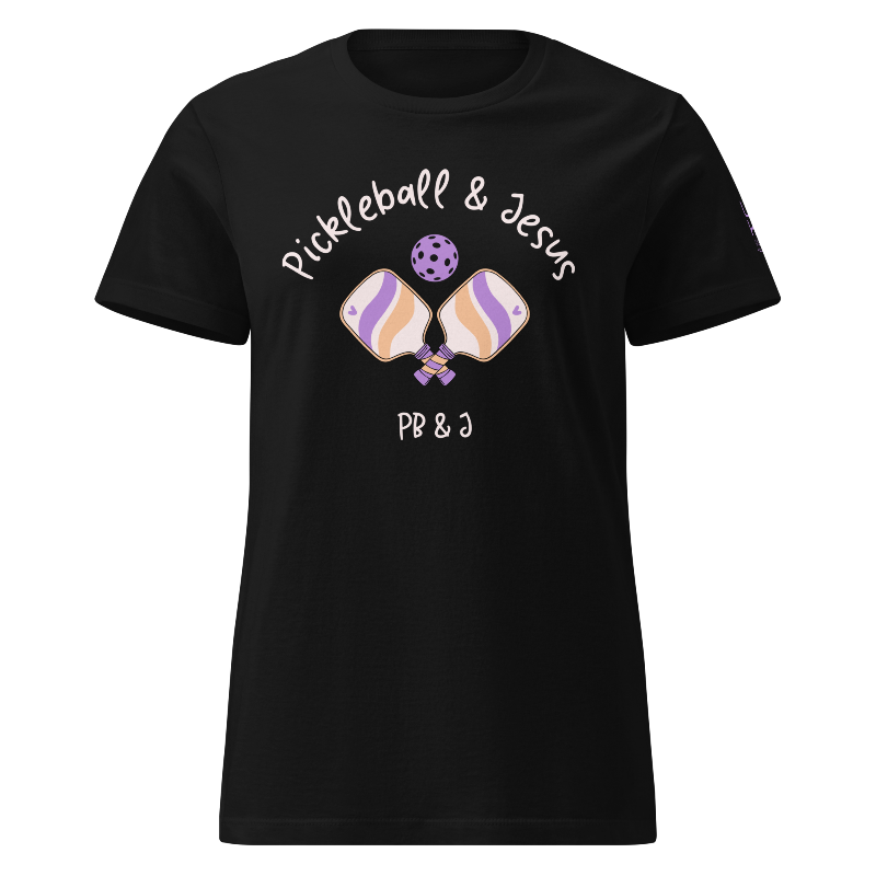 Pickleball and Jesus Women's T-Shirt | Black