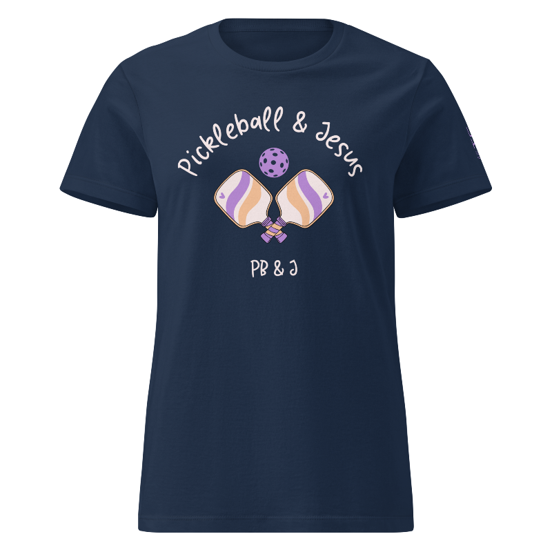 Pickleball and Jesus Women's T-Shirt | Navy