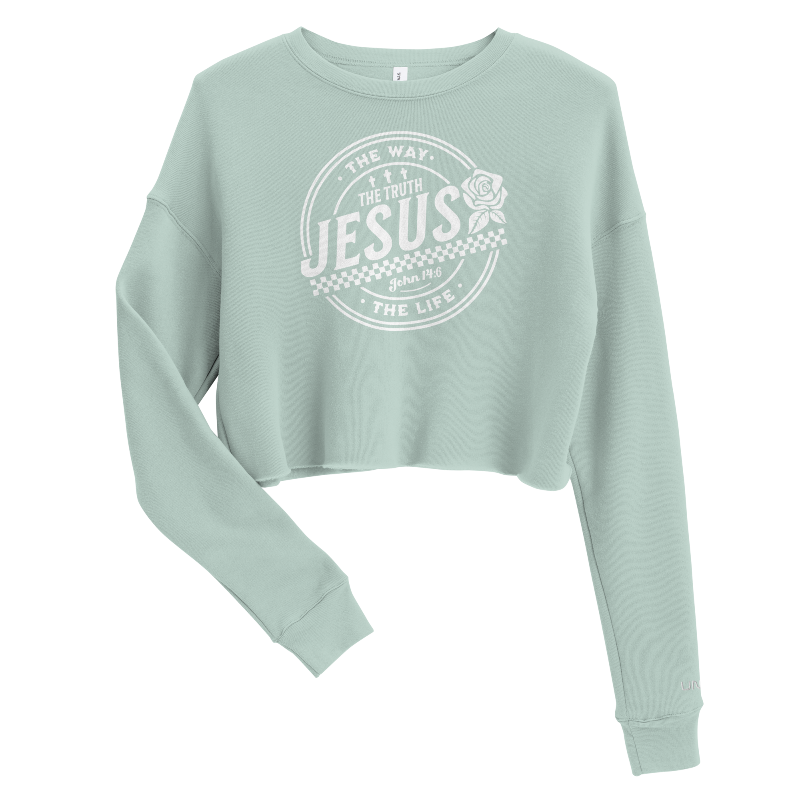 Jesus Way Truth Life Crop Sweatshirt