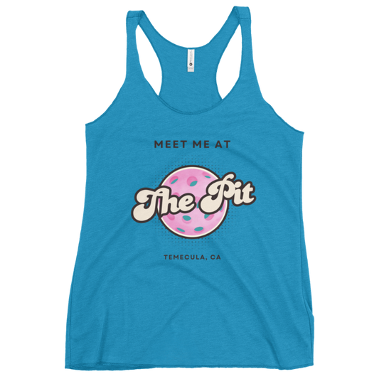 Meet Me at The Pit Women's Racerback Tank | Blue