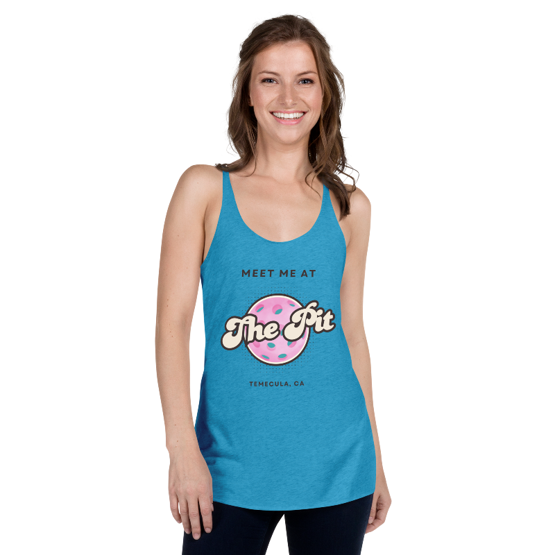 Meet Me at The Pit Women's Racerback Tank | Blue
