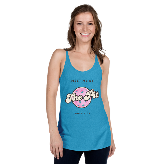 Meet Me at The Pit Women's Racerback Tank | Blue