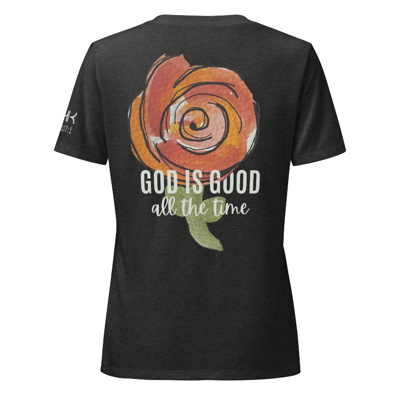 God is Good All the Time Women’s Relaxed V-Neck T-Shirt | Gray