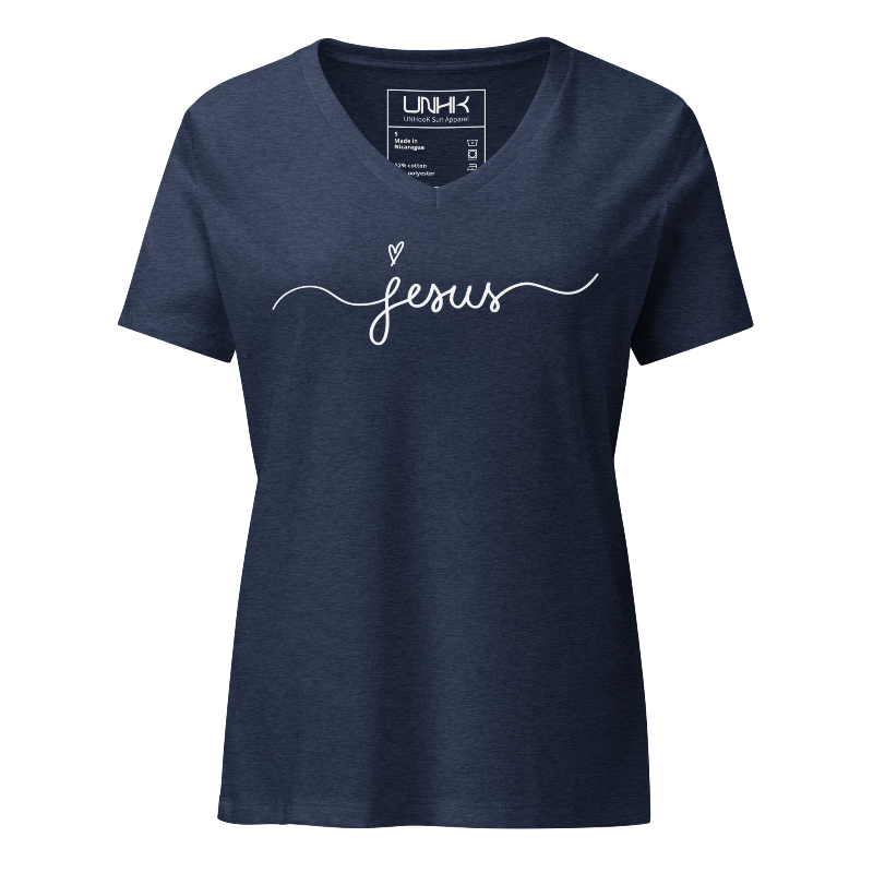 Jesus Women's Relaxed V-Neck T-Shirt