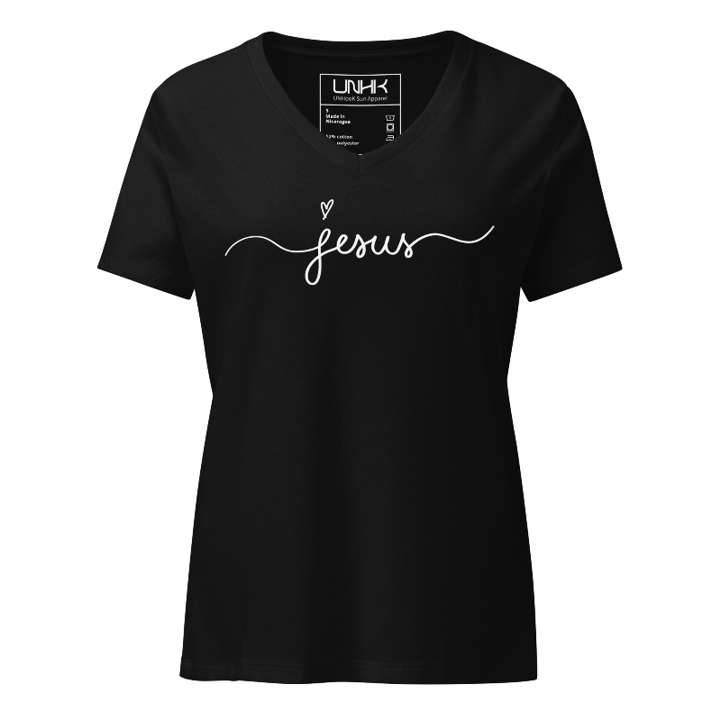 Jesus Women's Relaxed V-Neck T-Shirt